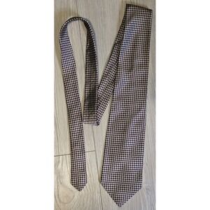Lauren Ralph Lauren‎ Necktie Silver / Red Geometric Design Thick
